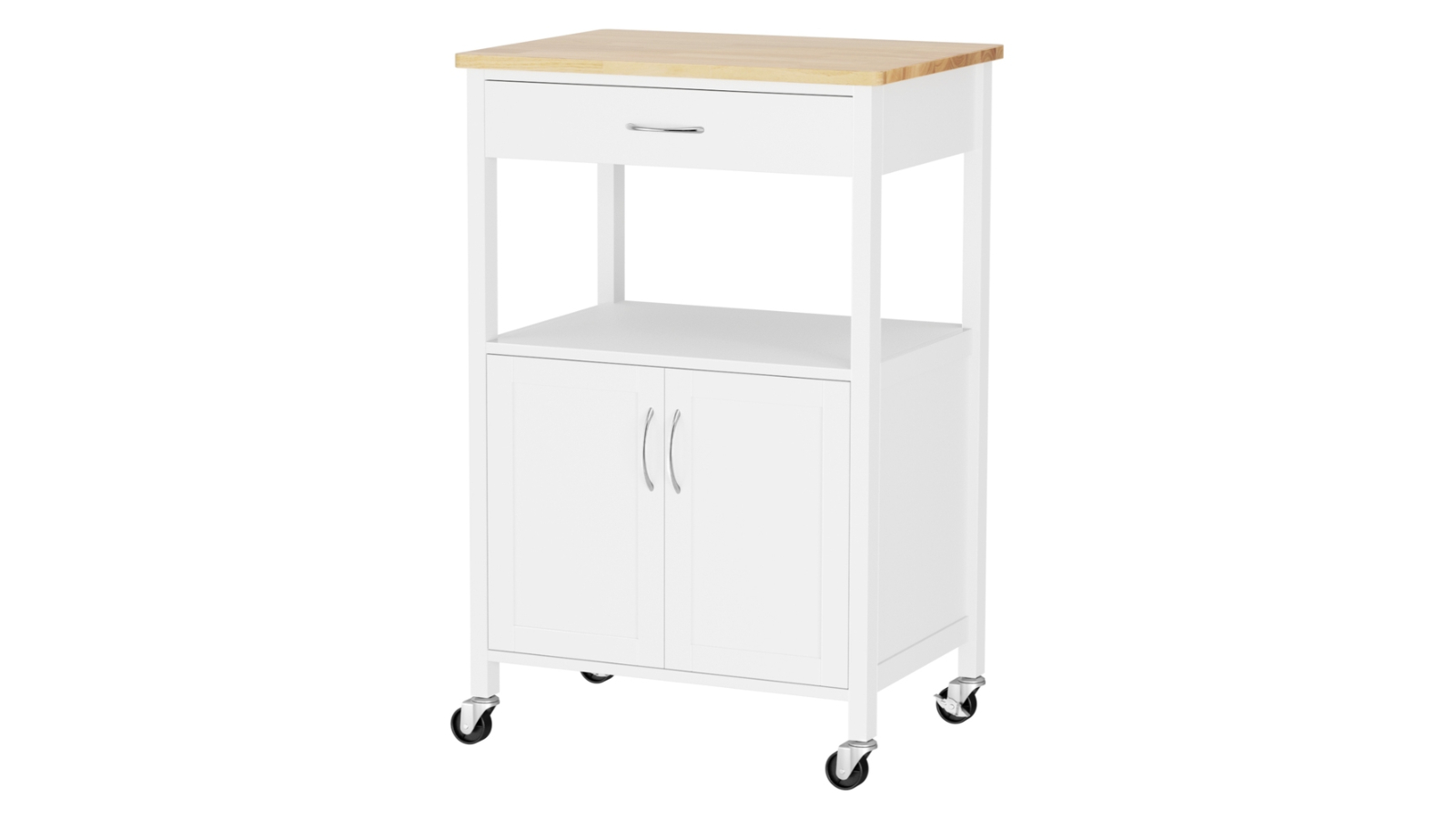 Artiss 60cm Kitchen Island Trolley Cart - White
