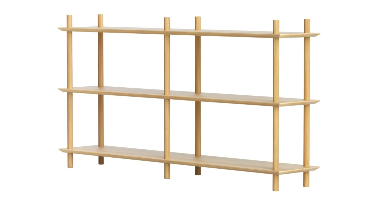 Artiss 3-Tier Pine Wood Bookcase