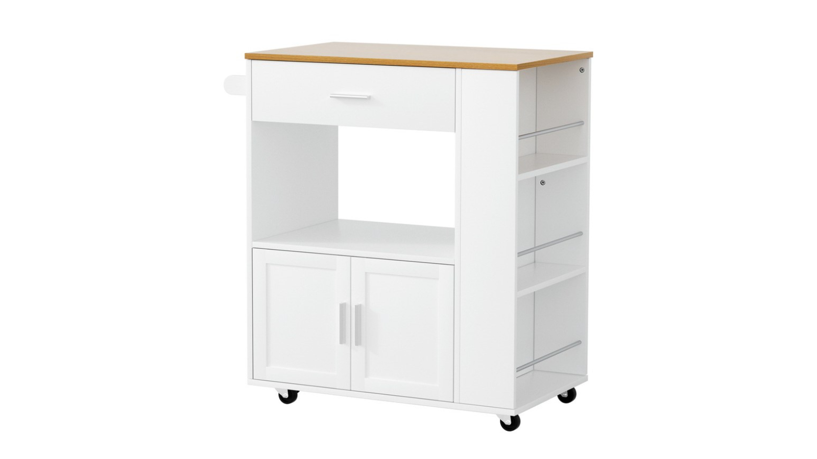 Artiss 4-Tier Mobile Kitchen Island Serving Cart Harvey Norman