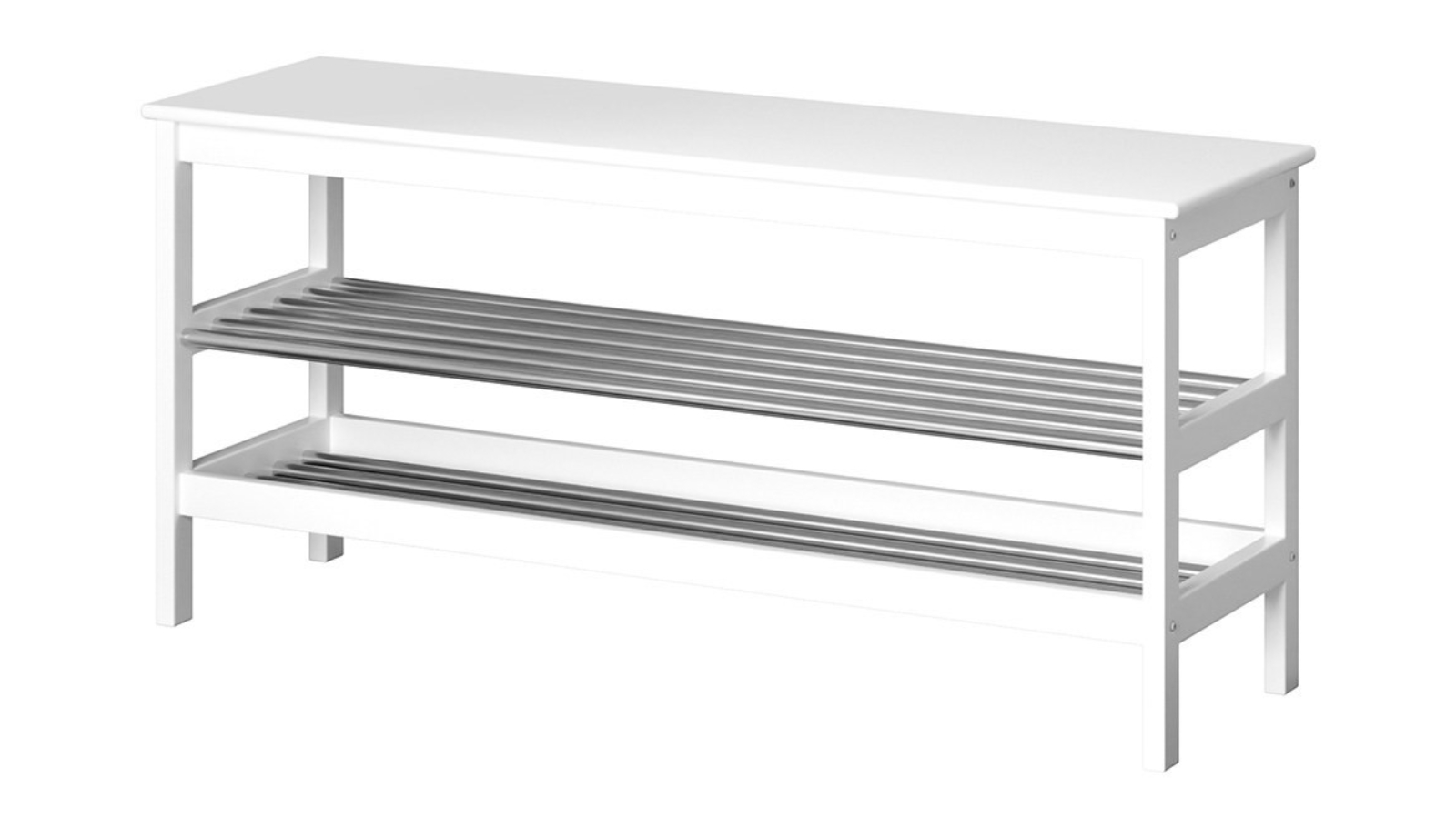 Artiss 10 Pairs Shoe Rack Cabinet Bamboo Bench - White