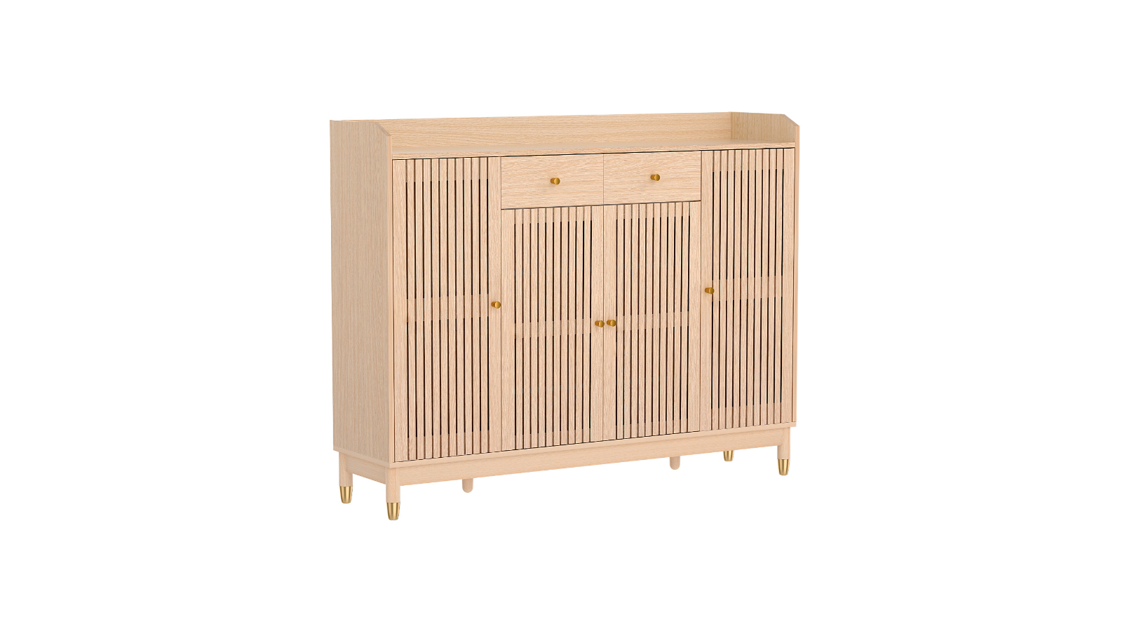 Artiss Pair of 26 Shoe Rack Cabinet - Pine