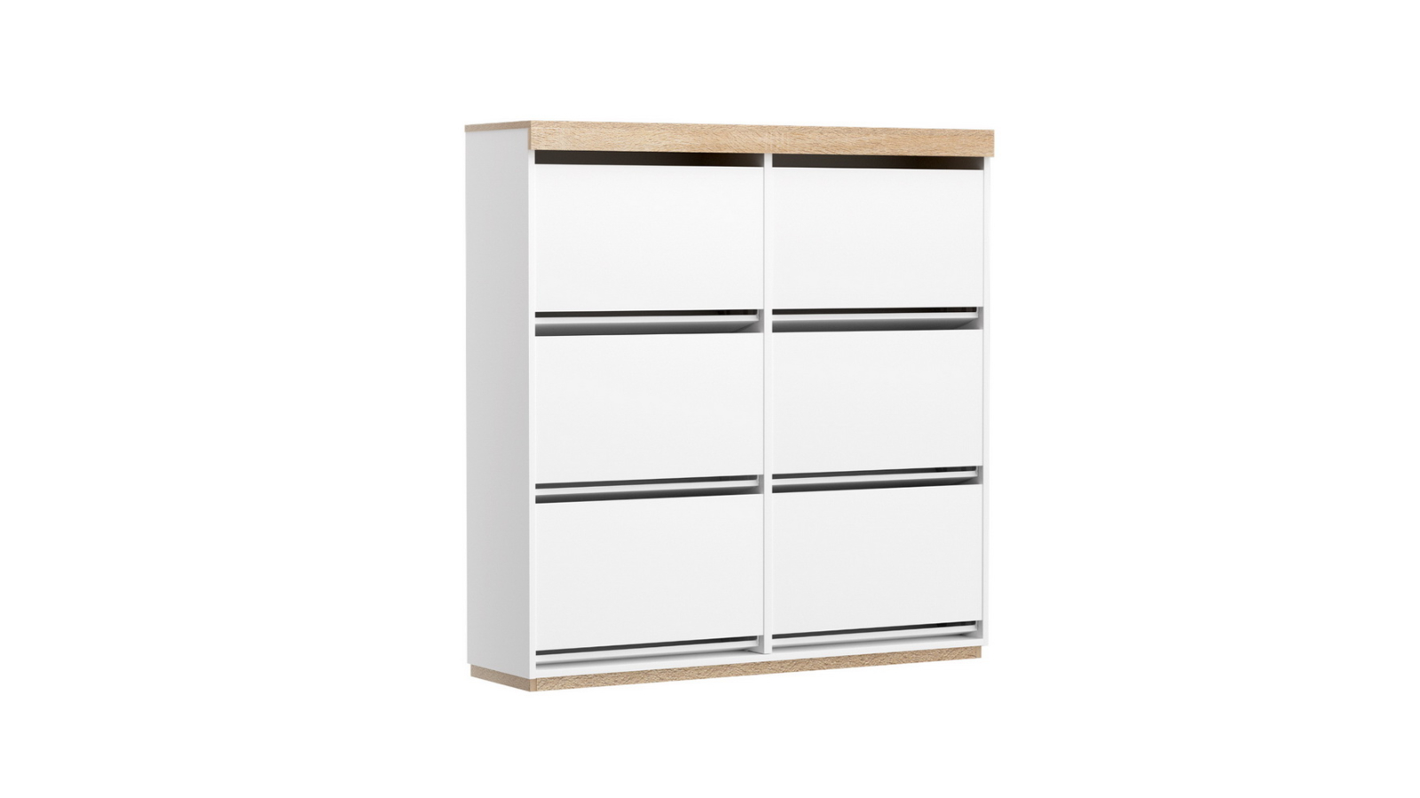 Artiss 3-Tier Pair of 45 Shoe Cabinet - White
