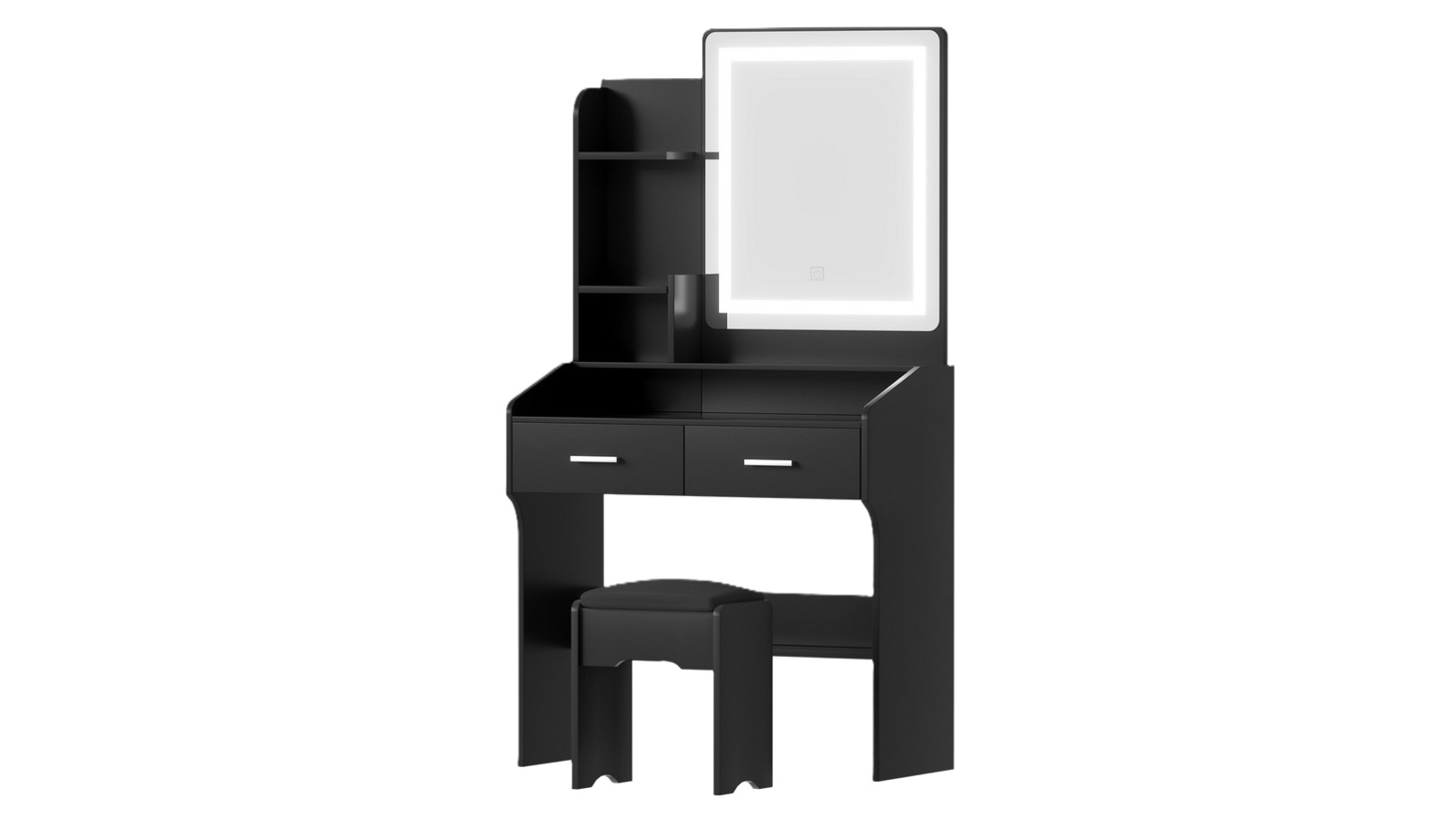 Artiss LED Dressing Table Stool Set - Black