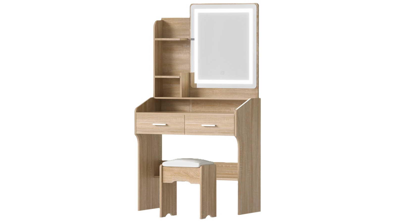 Artiss LED Dressing Table Stool Set - Wood
