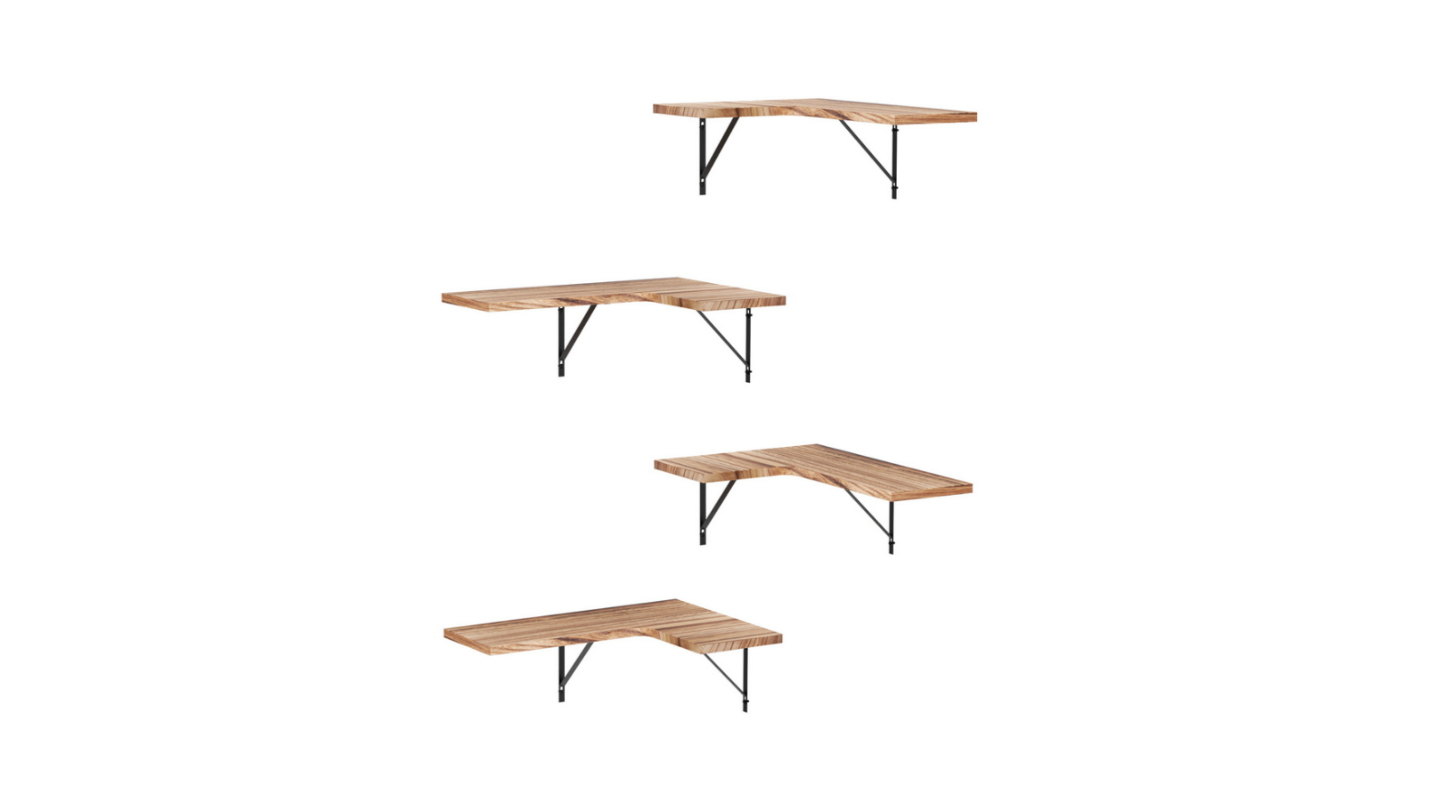 Artiss Set of 4 Floating Wall Shelf - Wood