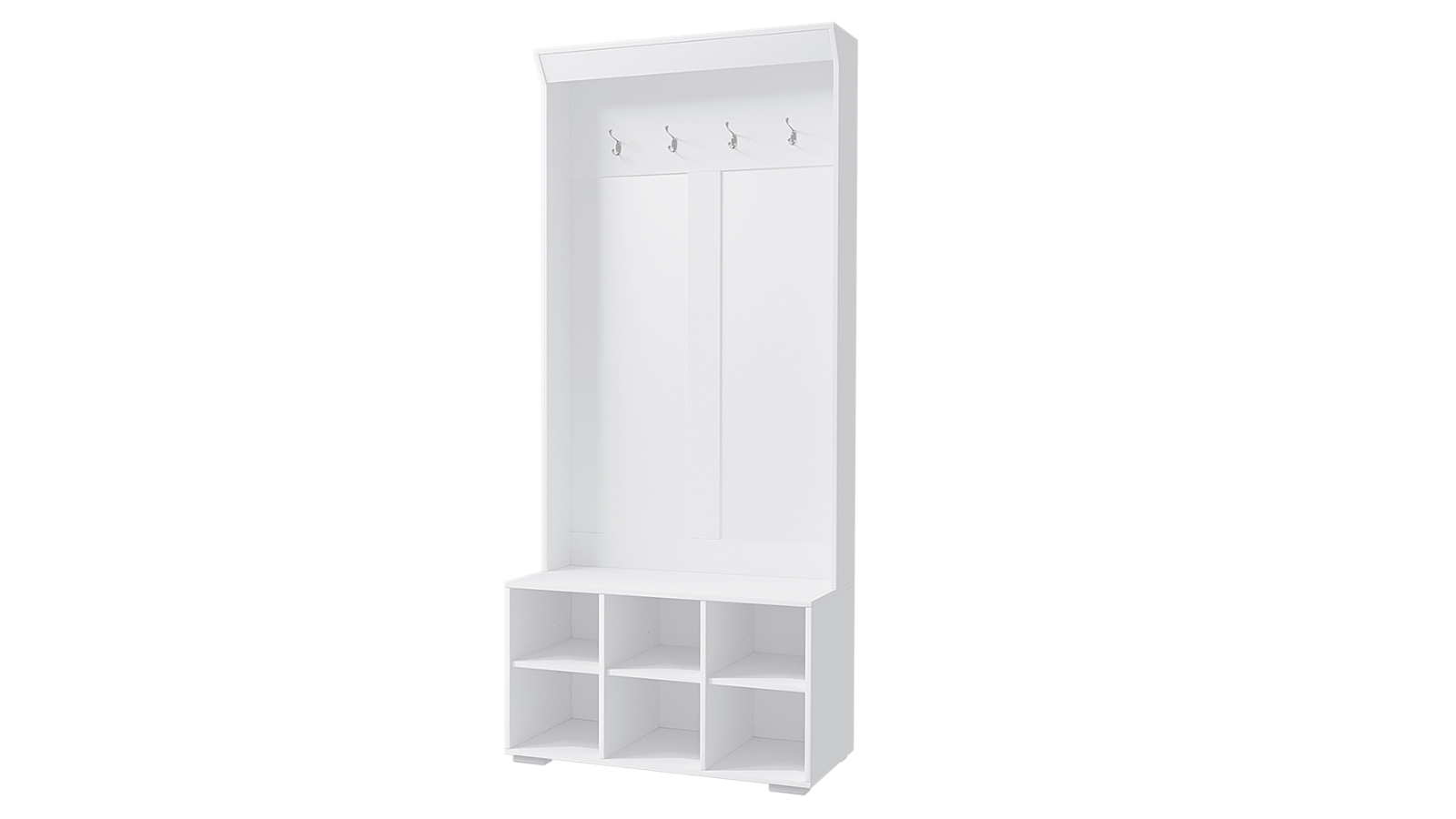 Artiss White Hall Tree Coat Rack Shoe Cabinet