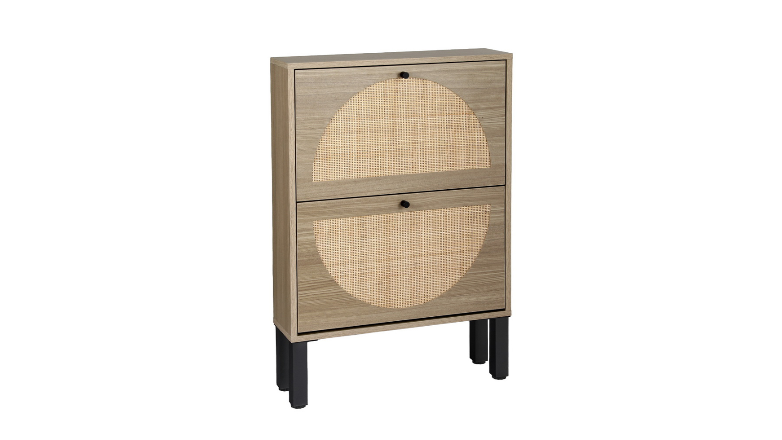 Artiss 6 Pairs Shoe Cabinet 2-Drawer Rattan
