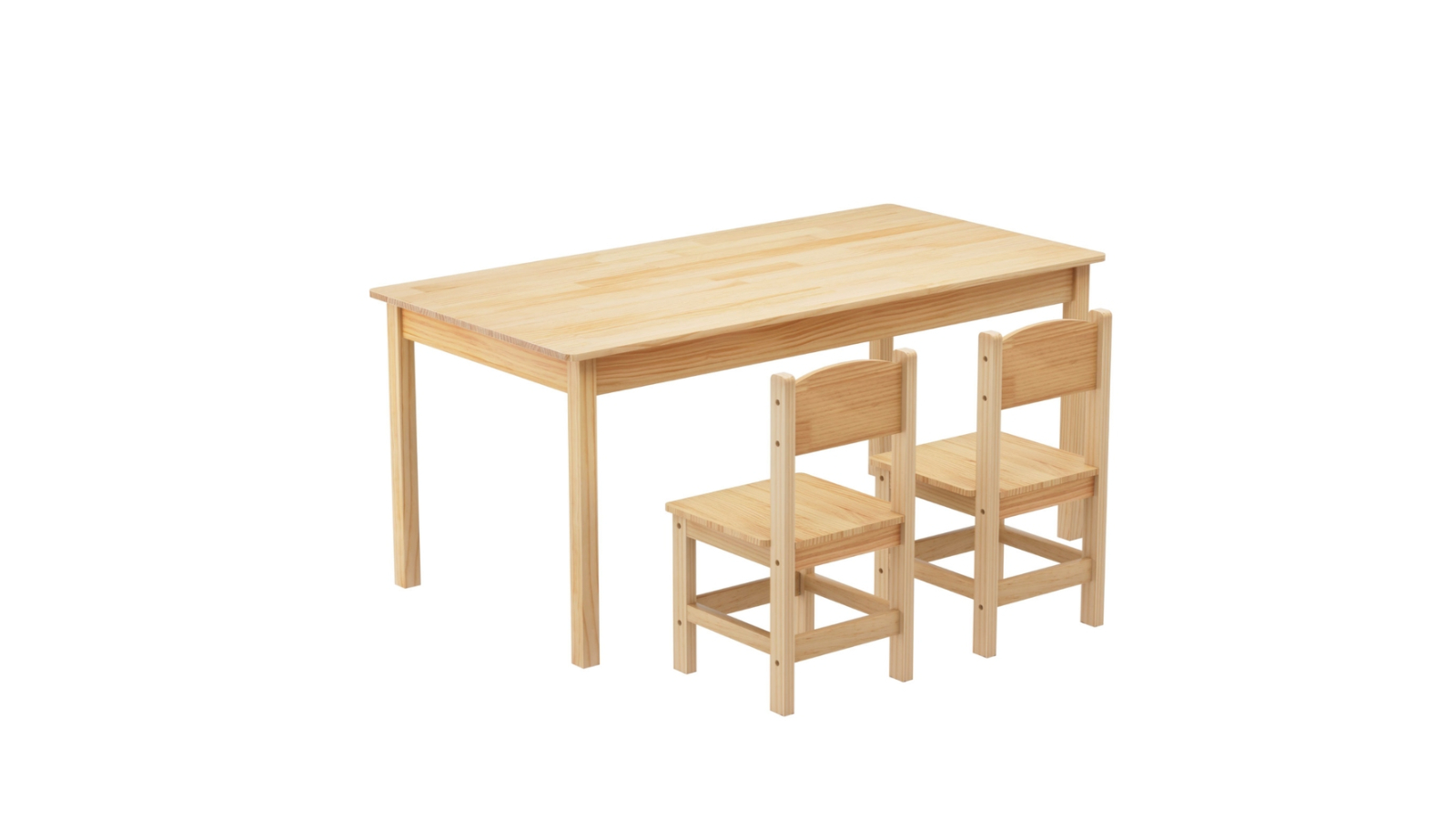 Keezi Kids Table and 2 Chairs Set - Pinewood