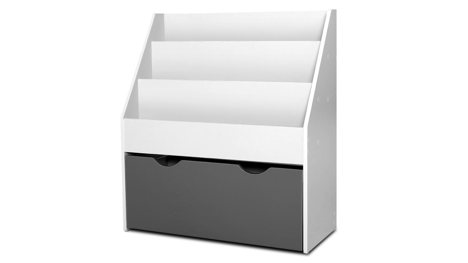 Keezi Kids Bookshelf Children - White/Grey