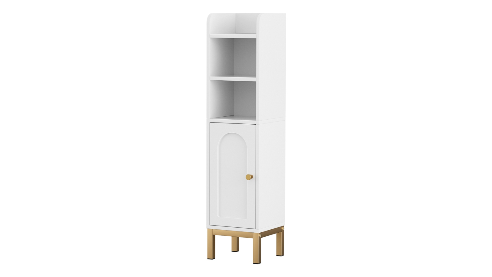 Artiss White Adjustable Bathroom Storage Cabinet with Door