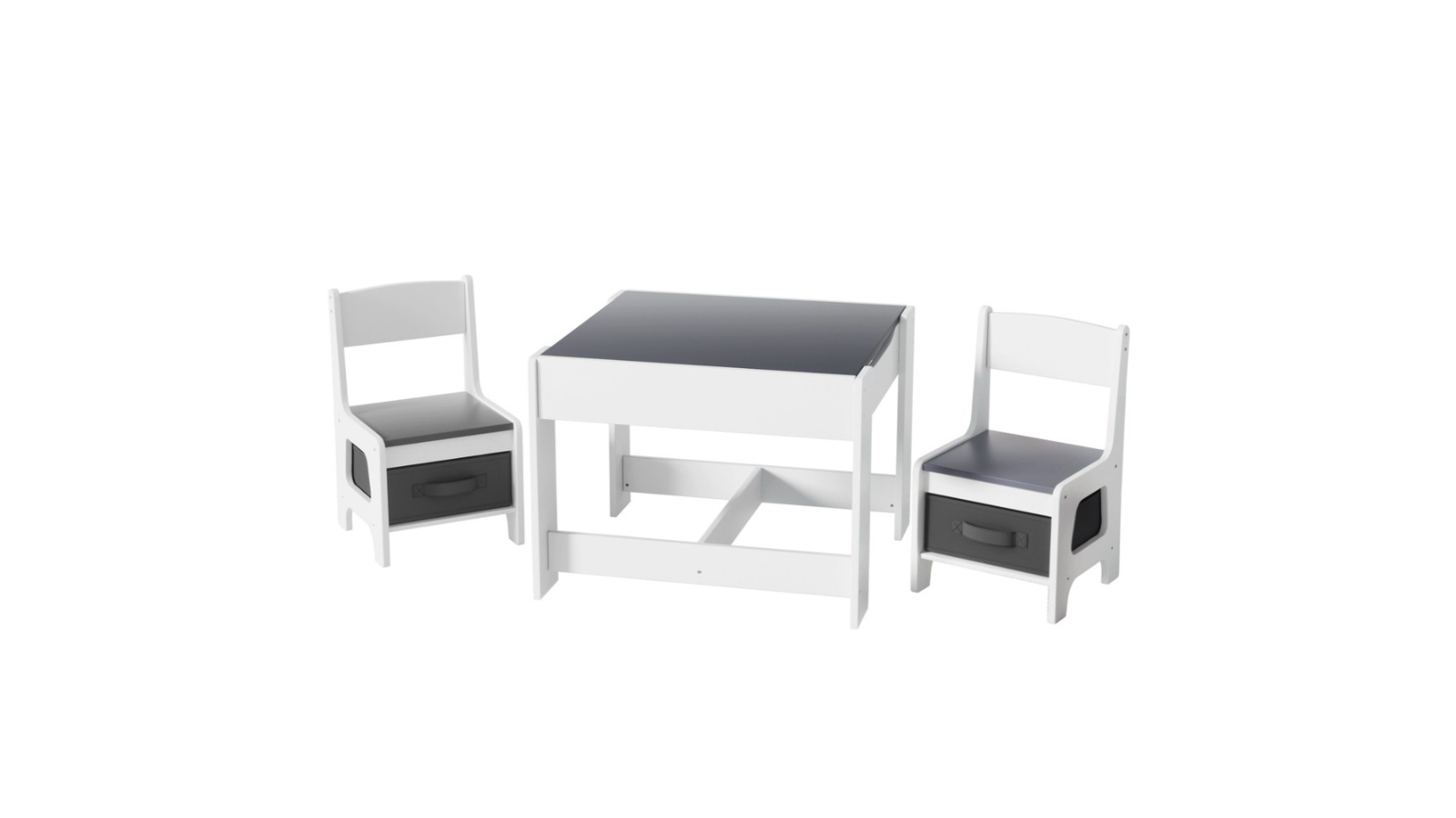 Keezi Kids Table and Chairs Set - Grey