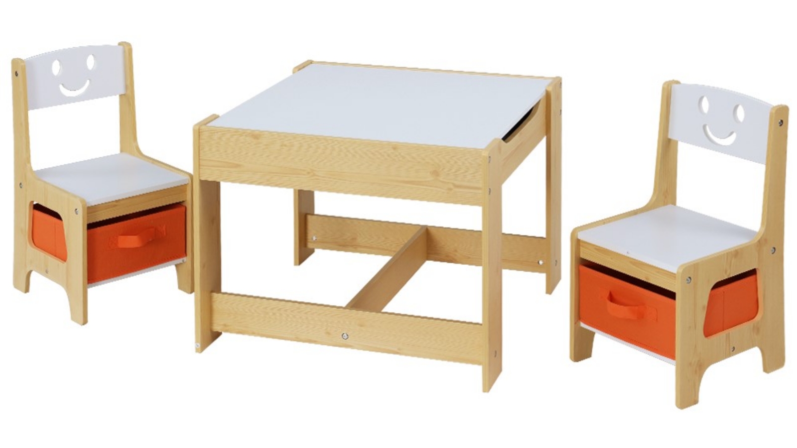 Keezi Kids 3 Piece Table and Chairs Set with Storage Box