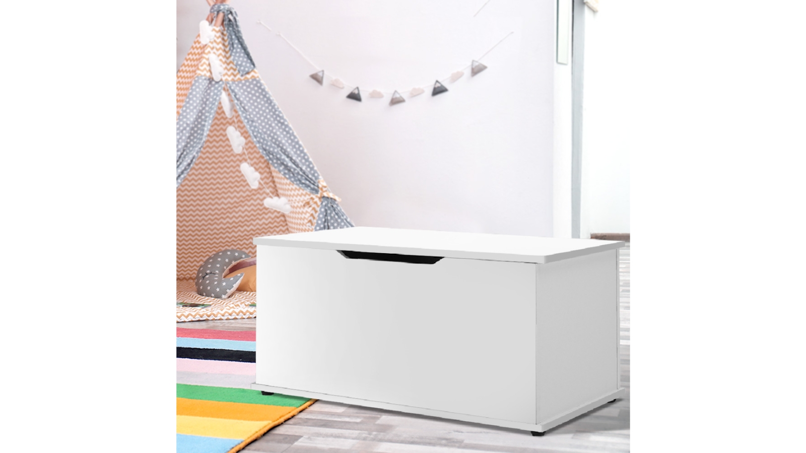 Keezi Storage Ottoman Blanket Box Harvey Norman