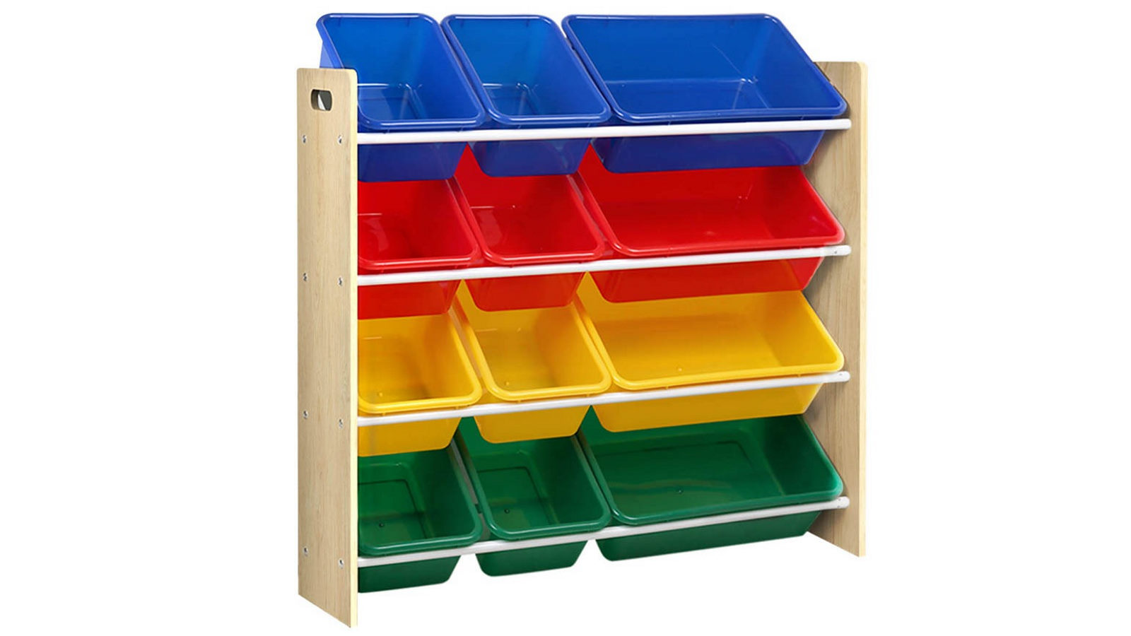 Keezi Kids Toy Box 12 Bins Bookshelf Organiser Children Storage Rack