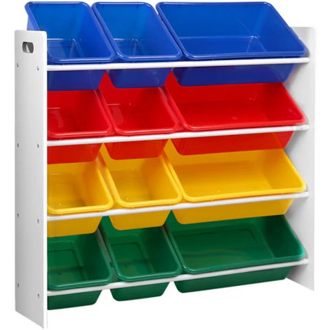Keezi 12 Bin Toy Organiser Storage Rack