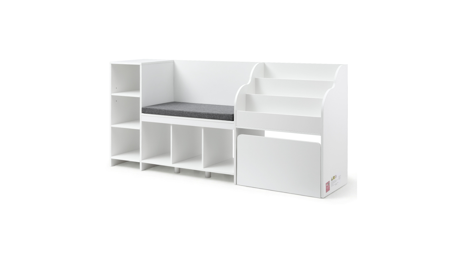 Keezi Kids White Bookshelf and Storage Unit - 170cm 