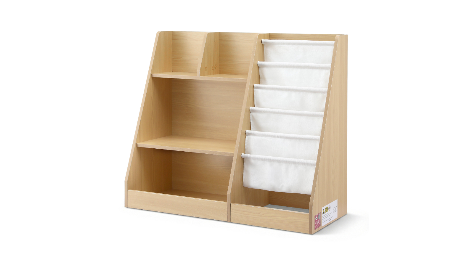Keezi Kids Bookshelf and Storage Rack Organizer - Wood 