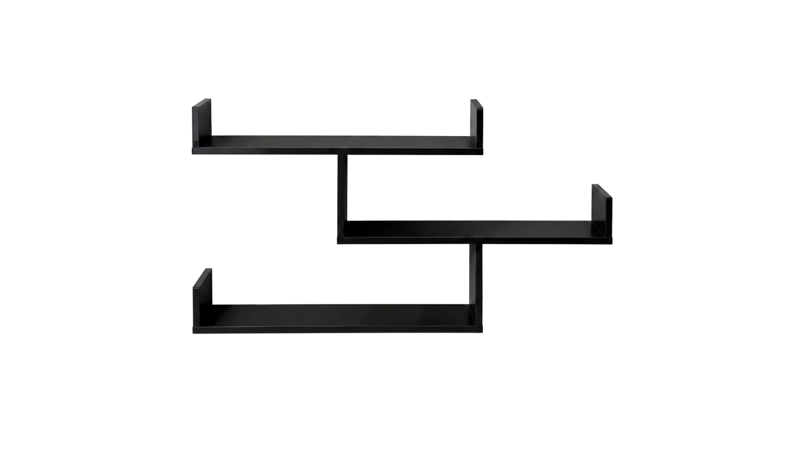Artiss 3-Tier Floating Wall Shelf - Black