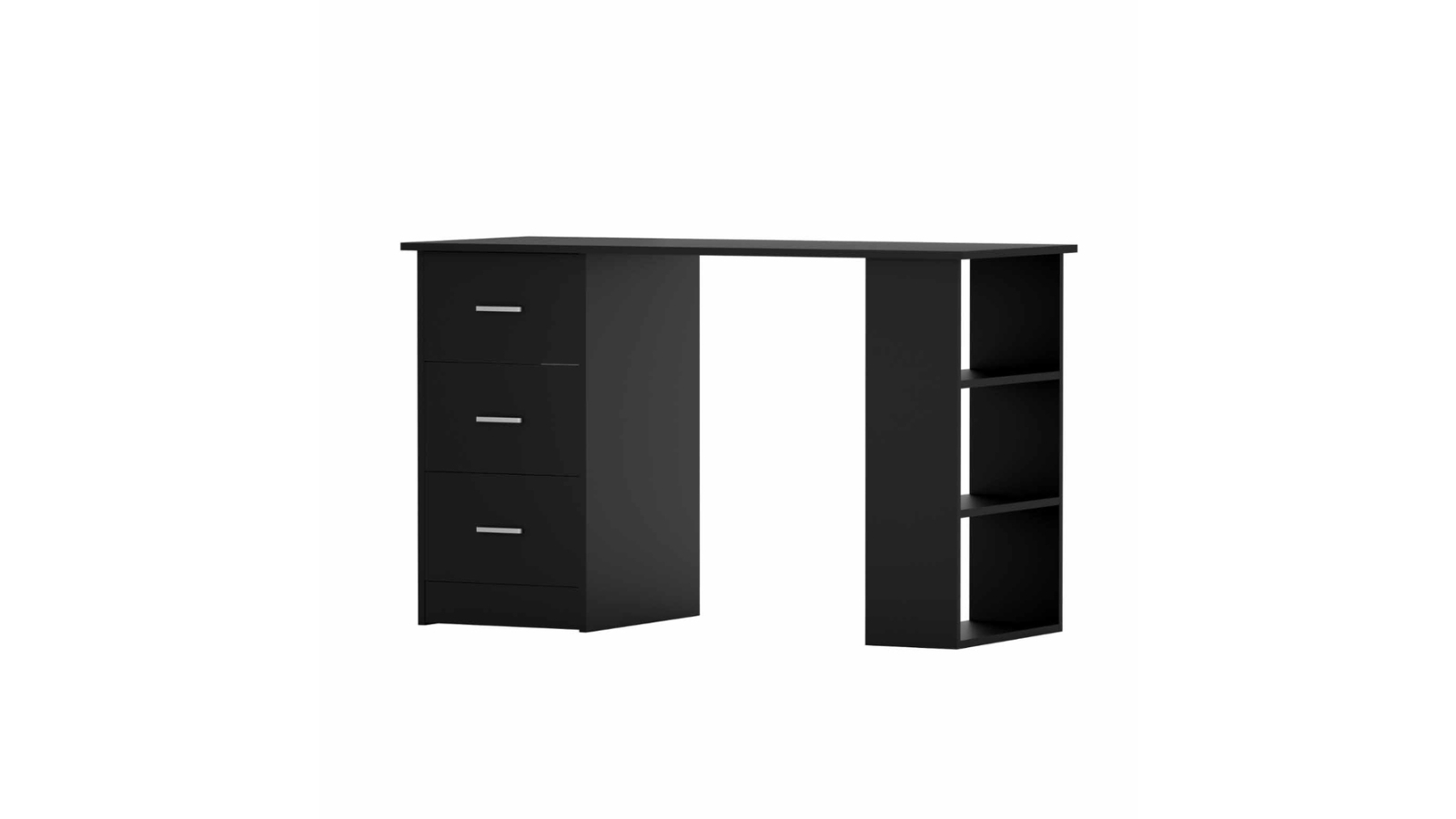 Artiss 120cm Computer Desk with Drawer Shelf Cabinet - Black