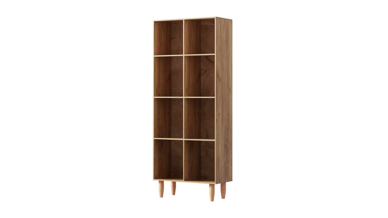 Artiss 4-Tier LEOR Bookshelf - Walnut