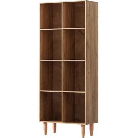 Artiss 4-Tier LEOR Bookshelf - Walnut