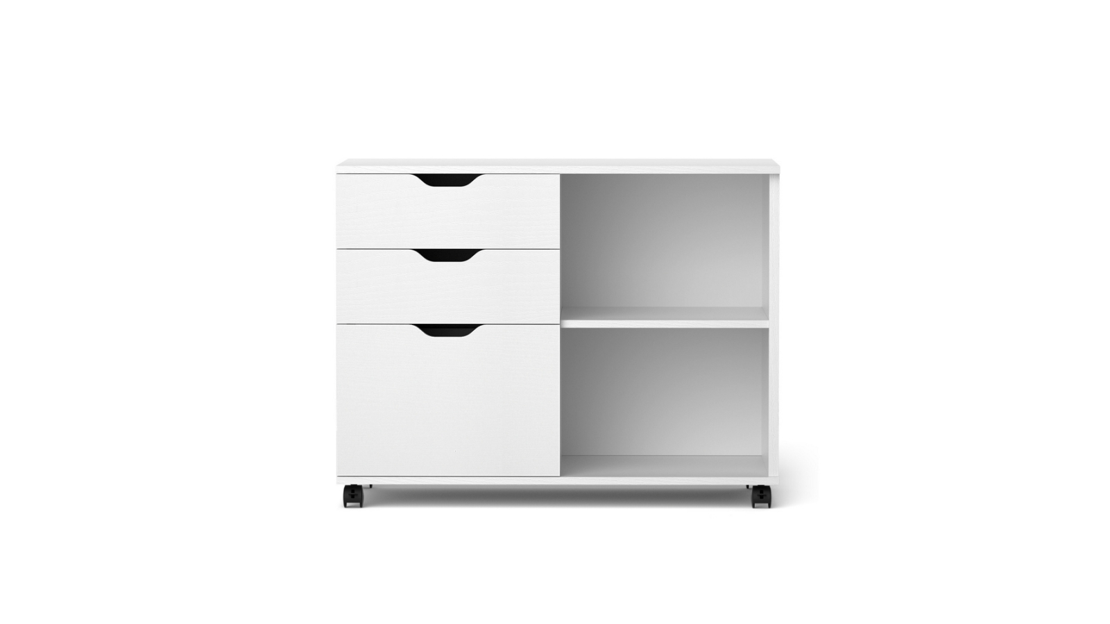 Artiss 3-Drawer Mobile Filing Cabinet Printer Stand - White
