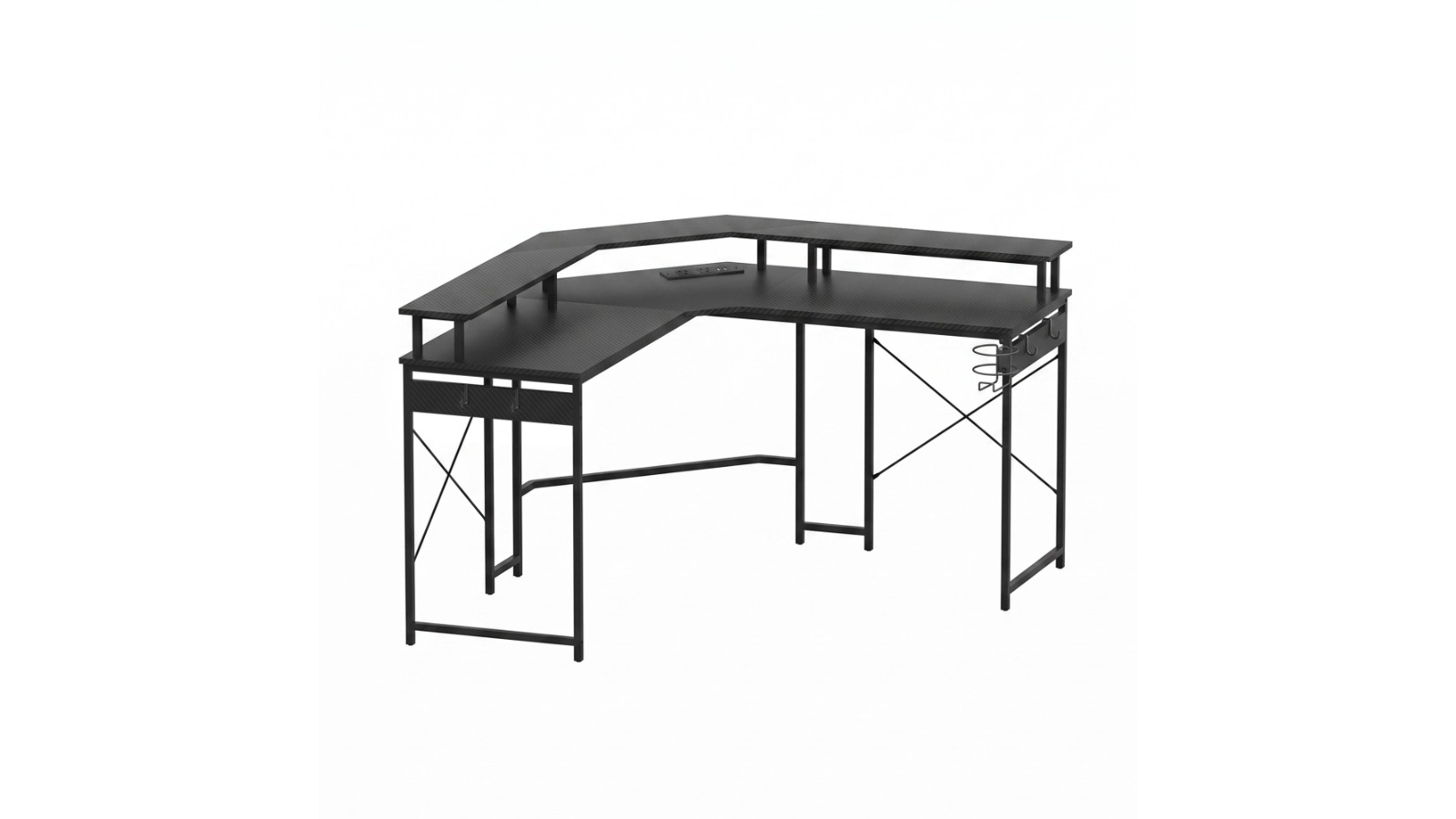 Artiss 130cm L-Shape Gaming Computer Desk - Black