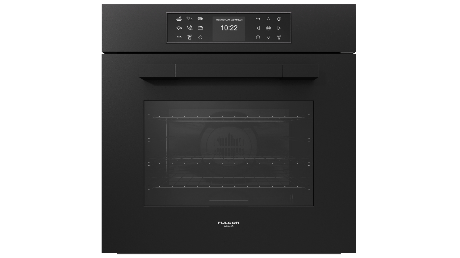 Fulgor Milano 60cm Matteo Series Multi-Function Pyrolytic Oven - Matte Black
