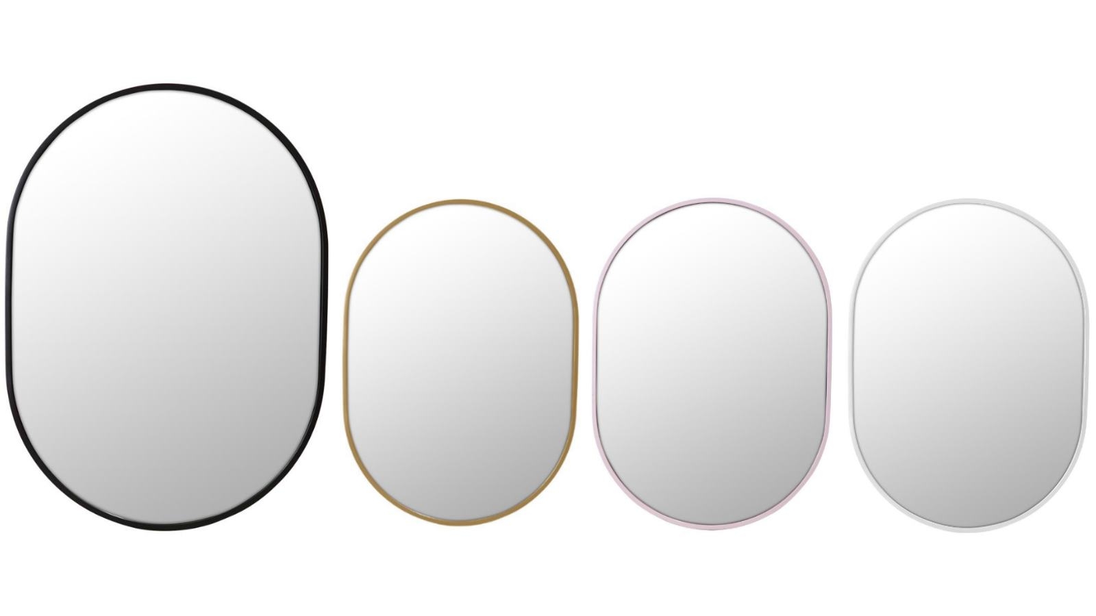 Future Glass 70 x 50cm Oval Framed Mirror Harvey Norman