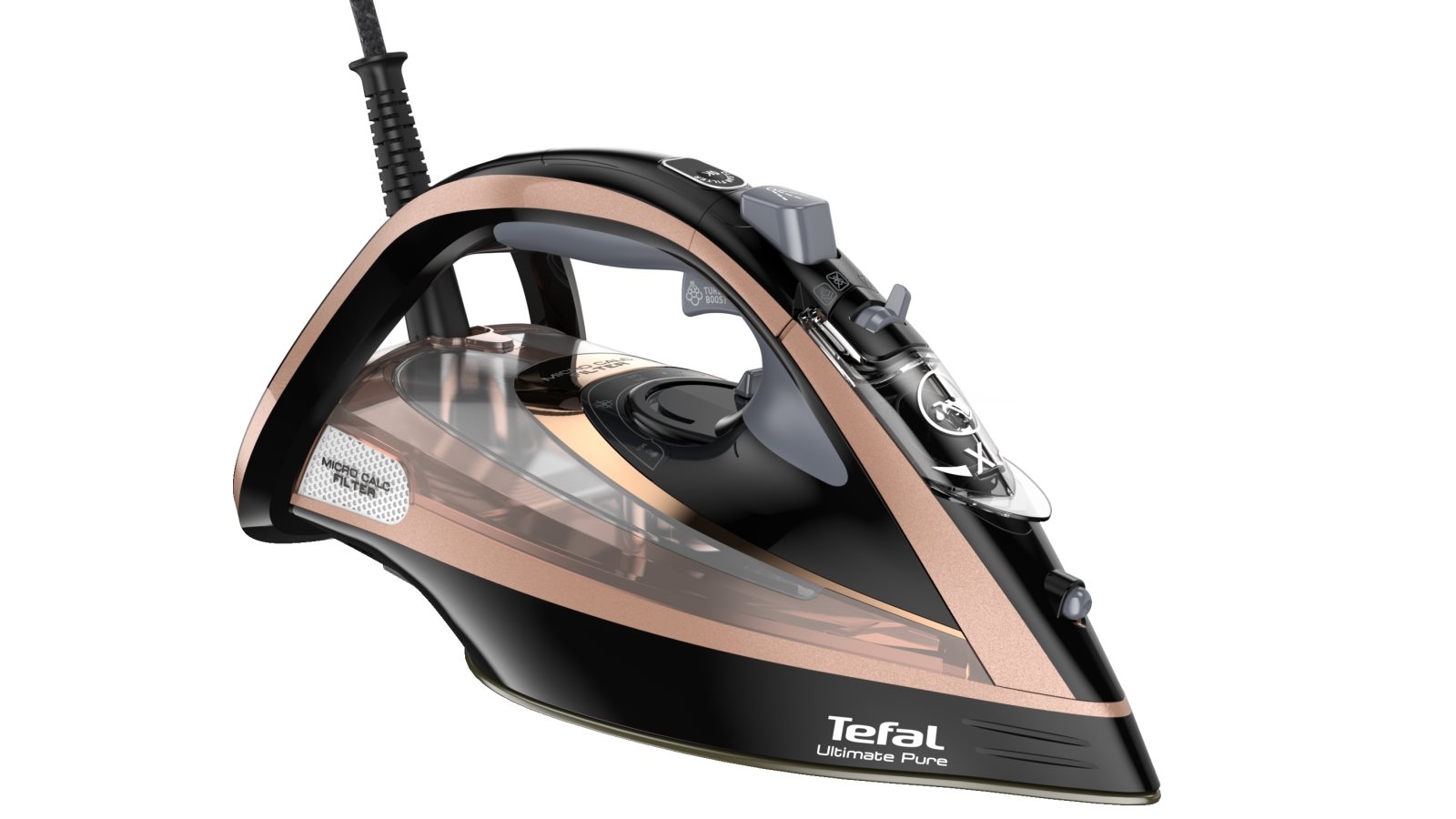 Tefal Ultimate Anti Calc Steam Iron Summer Blush Black Harvey Norman