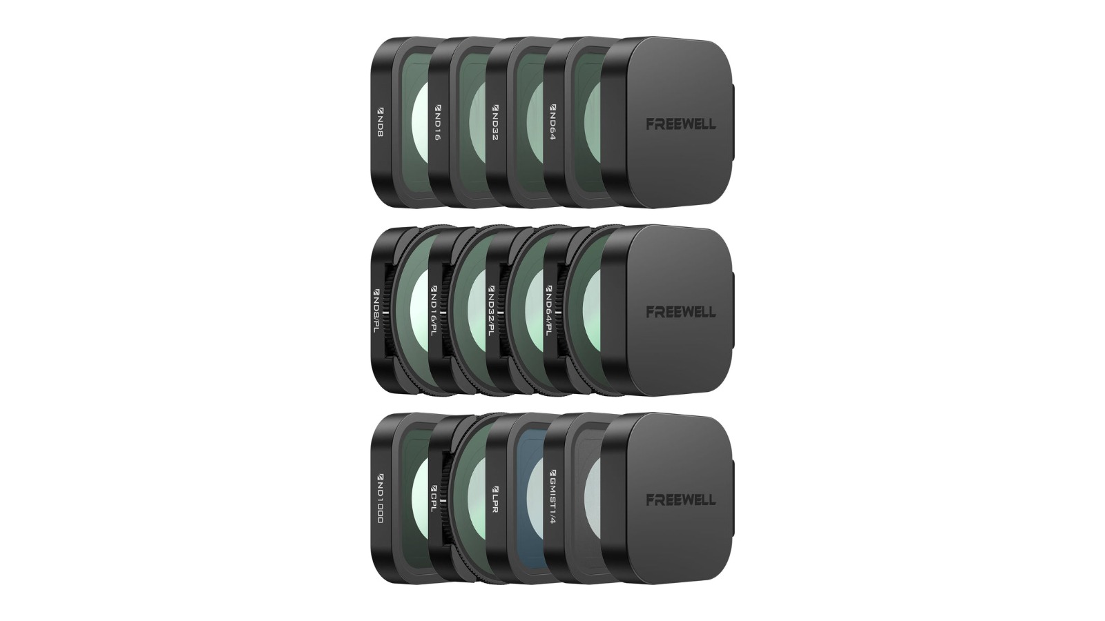 Freewell Pack of 12 Mega Kit Filters for Go Pro Mission 1