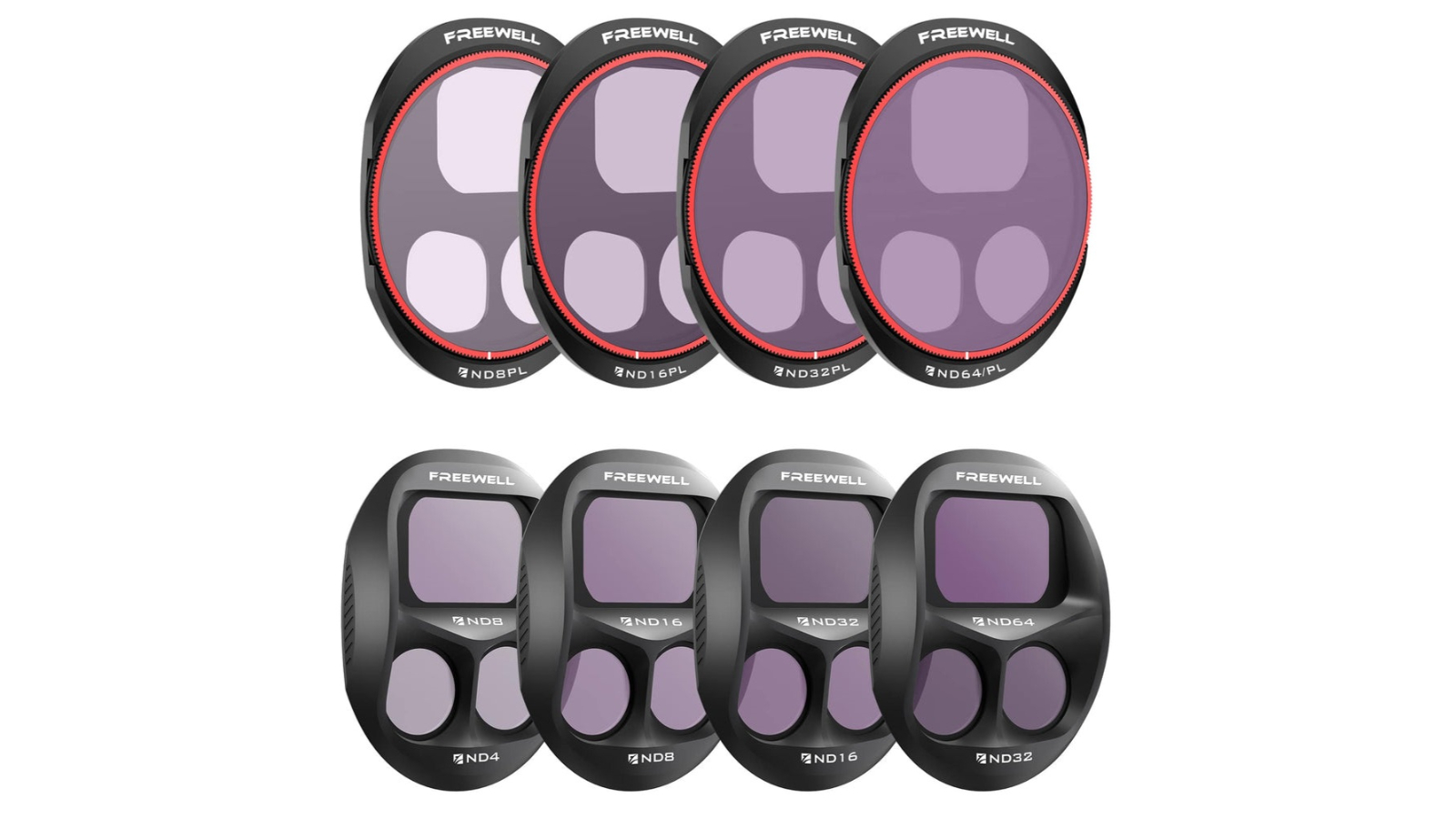Freewell Pack of 8 All Day Series ND/ND-PL Filter Set for DJI Mavic 4 Pro