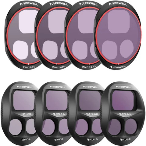 Freewell Pack of 8 All Day Series ND/ND-PL Filter Set for DJI Mavic 4 Pro