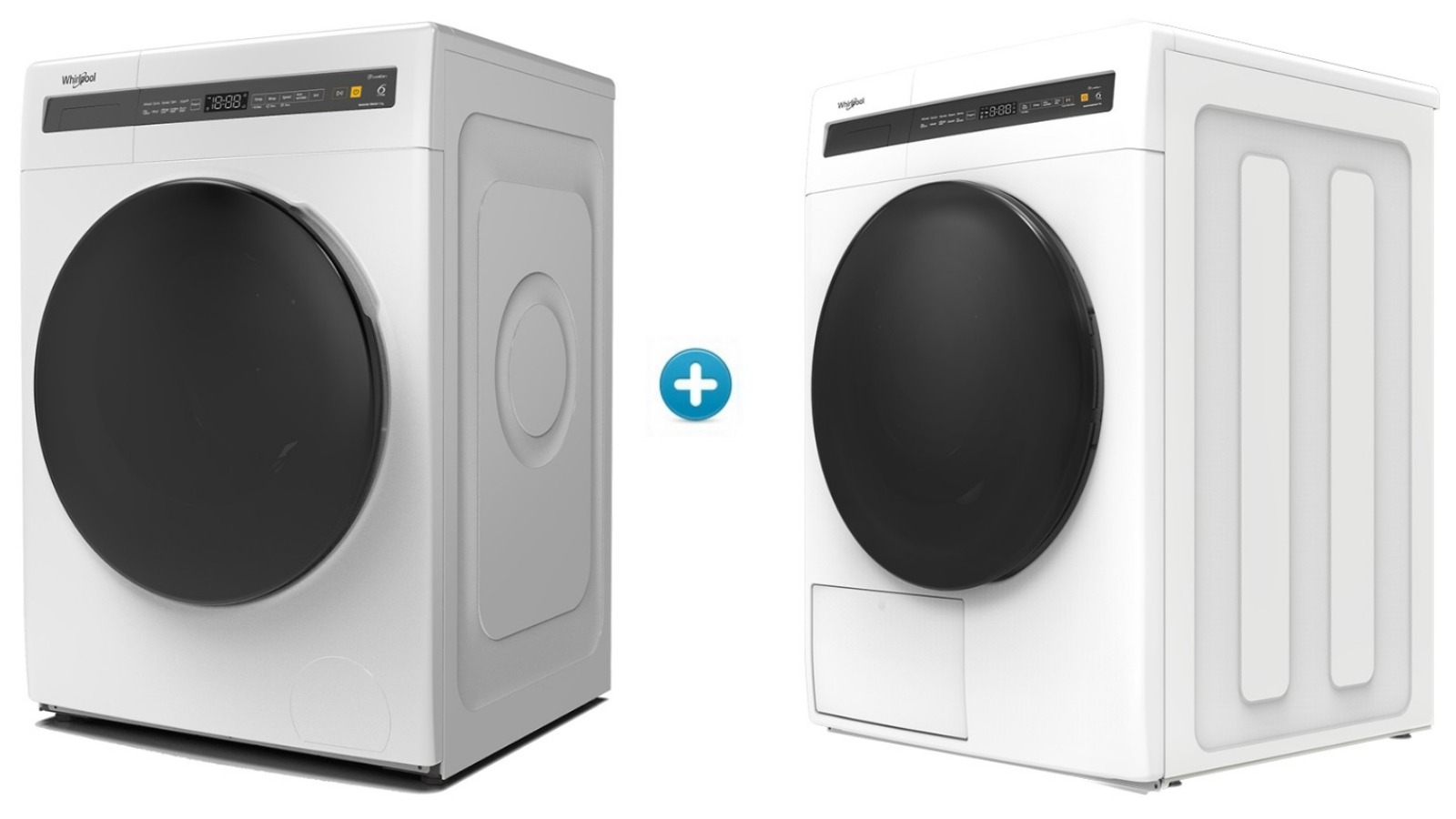 Whirlpool 9kg SaniCare Front Load Washing Machine plus 8kg Heat Pump Dryer Package