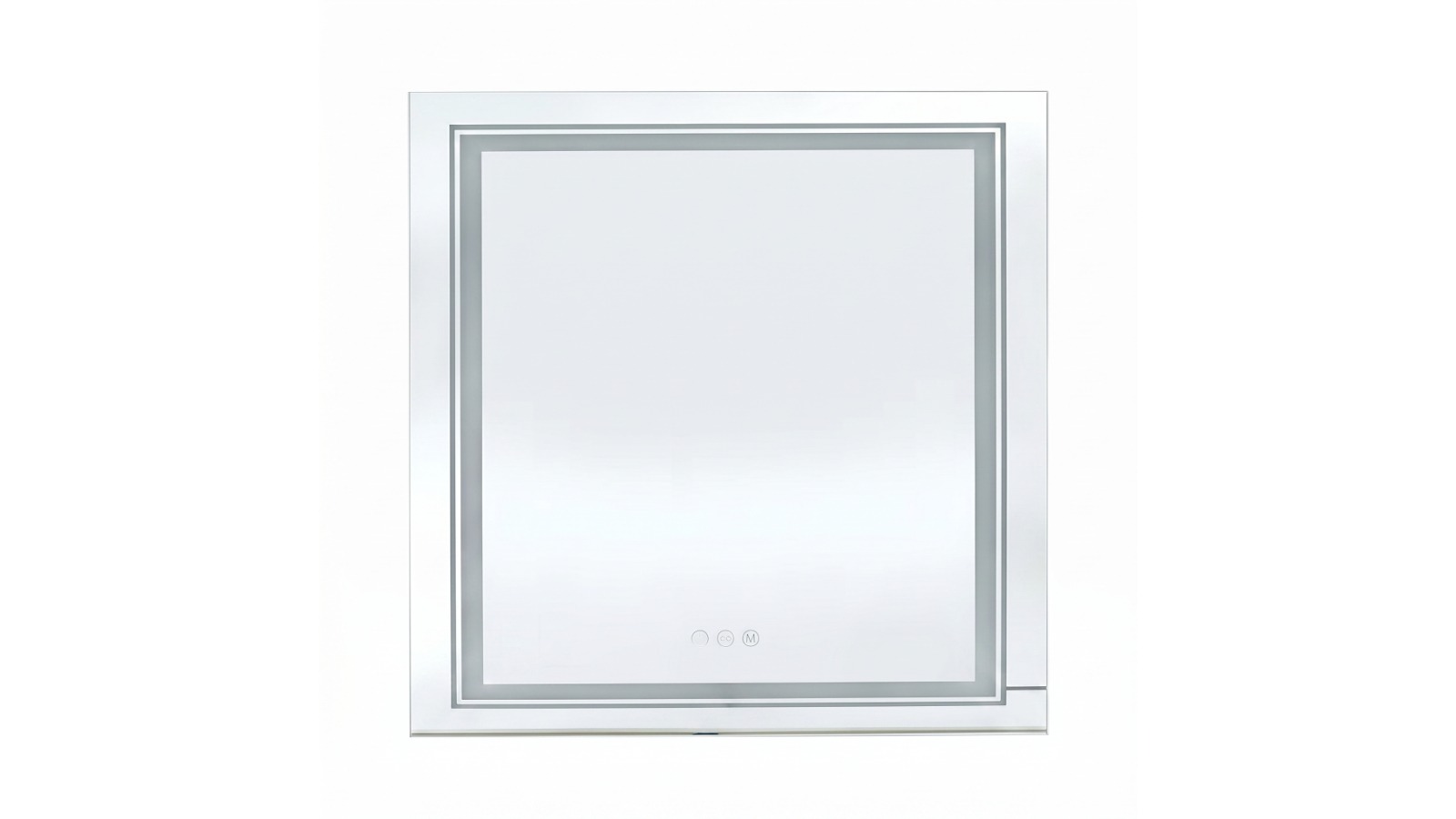 Oakory Square LED Anti-Fog Smart Makeup Mirror with Front and Backlit - 80 x 80cm