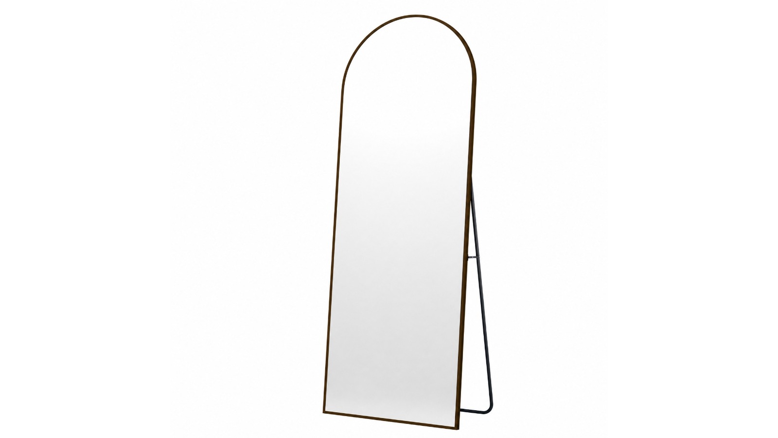 Oakory 162 x 53cm Arched Full Length Floor Standing Mirror - Brown