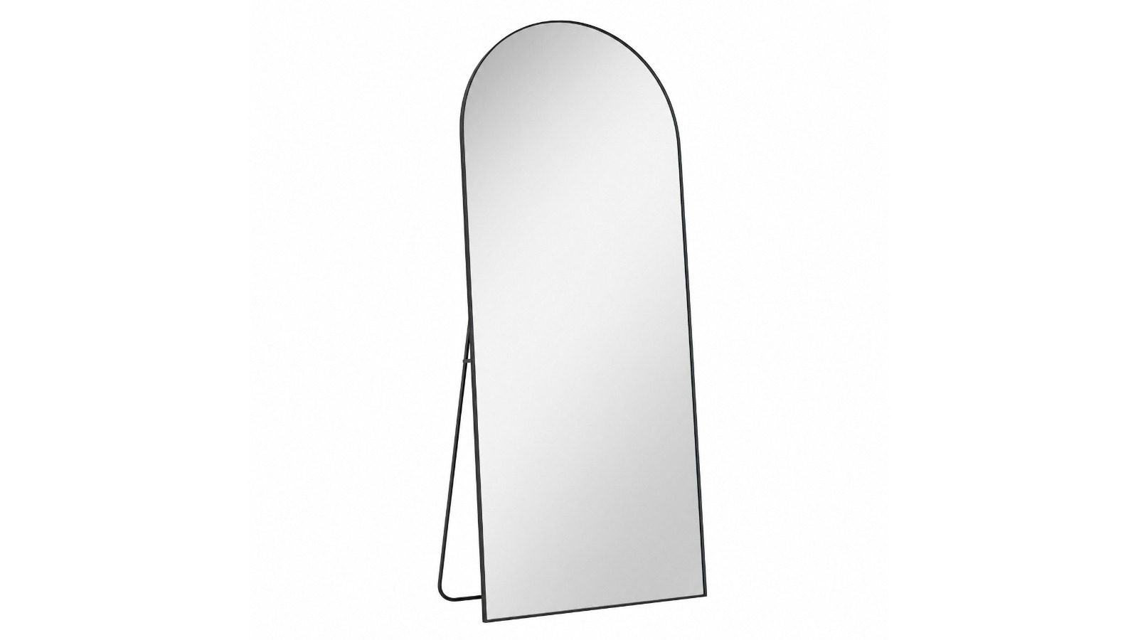 Oakory 165 x 60cm Arched Full Length Floor Mirror - Black