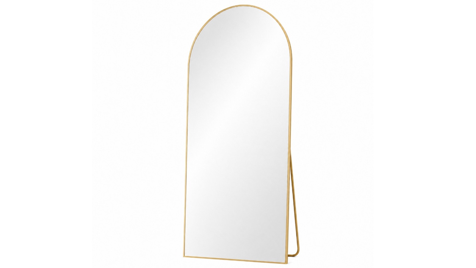Oakory 180 x 80cm Large Arched Full Length Floor Standing Mirror - Gold