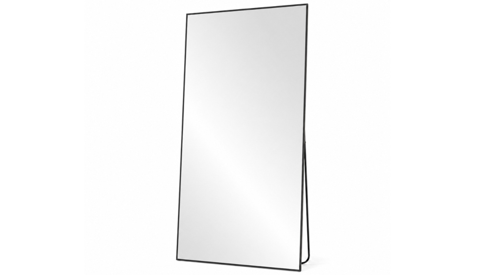 Oakory 165 x 60cm Full Length Rectangle Floor Standing Mirror - Black