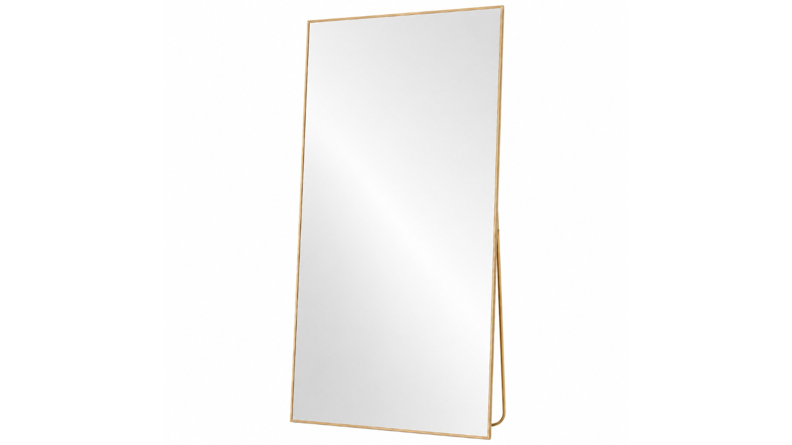 Oakory 165 x 60cm Full Length Rectangle Floor Standing Mirror - Gold