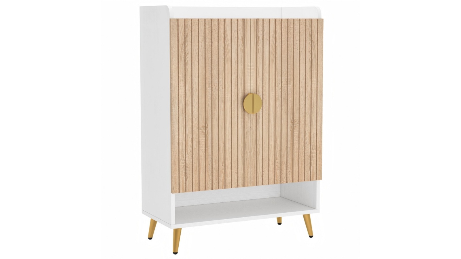 Oakory 7-Tier 110cm Adjustable Shoe Cabinet - White