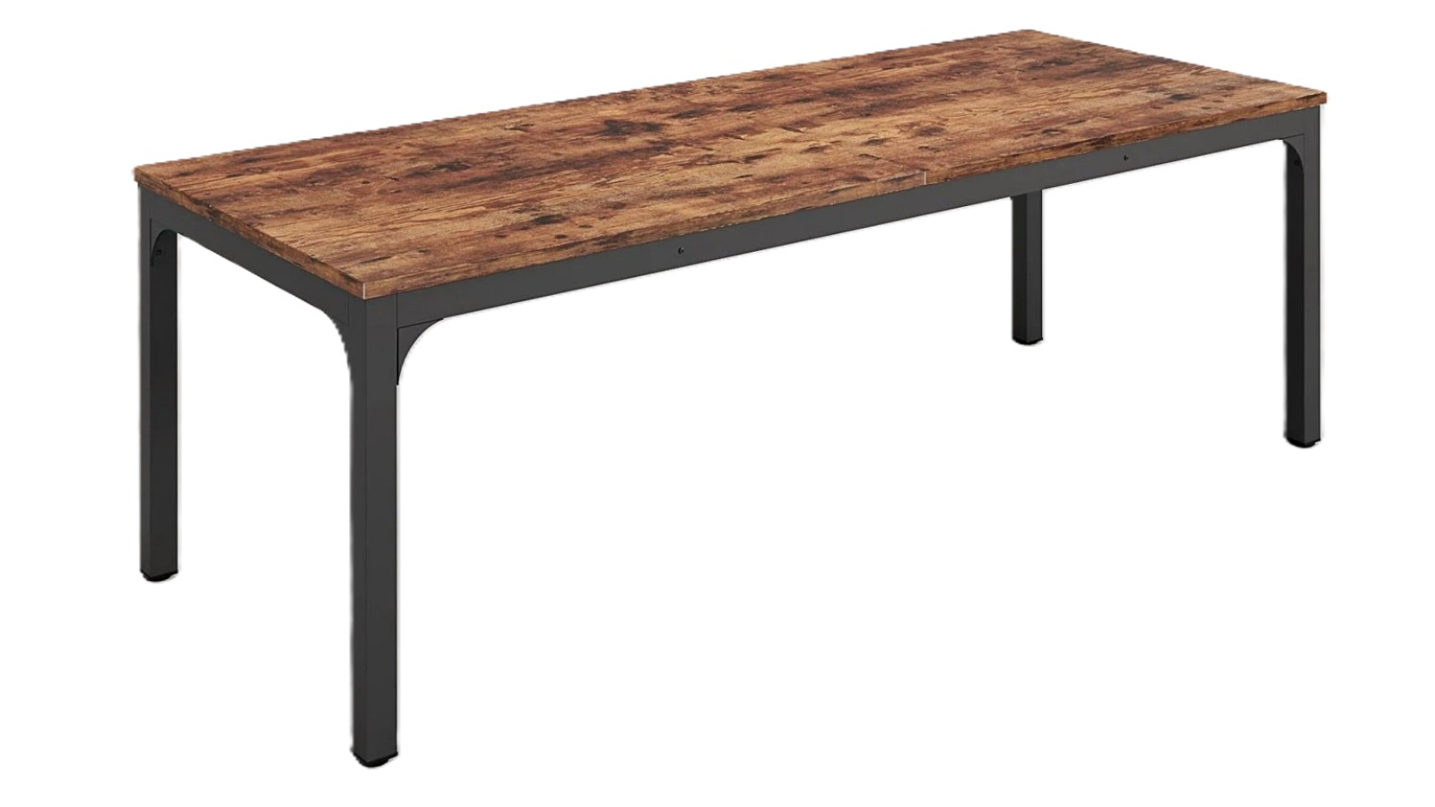 Oakory 200cm Metal Frame Home Office Desk - Rustic Brown/Black