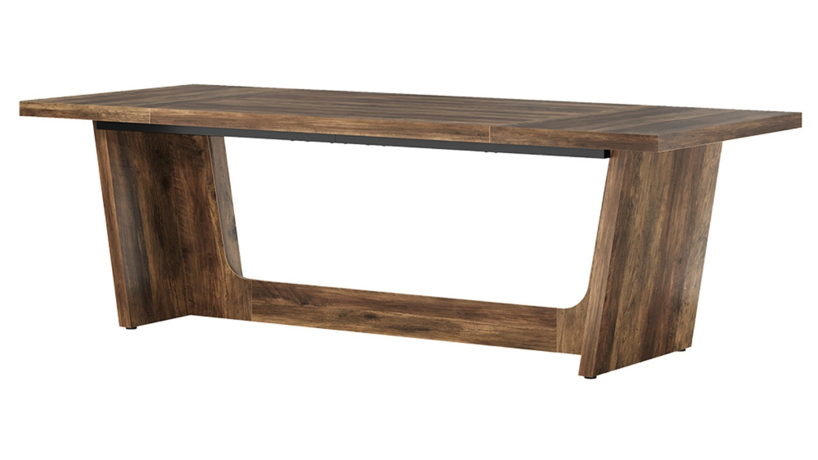 Oakory 180cm Executive Office Desk with Solid Pedestal Base - Rustic Brown