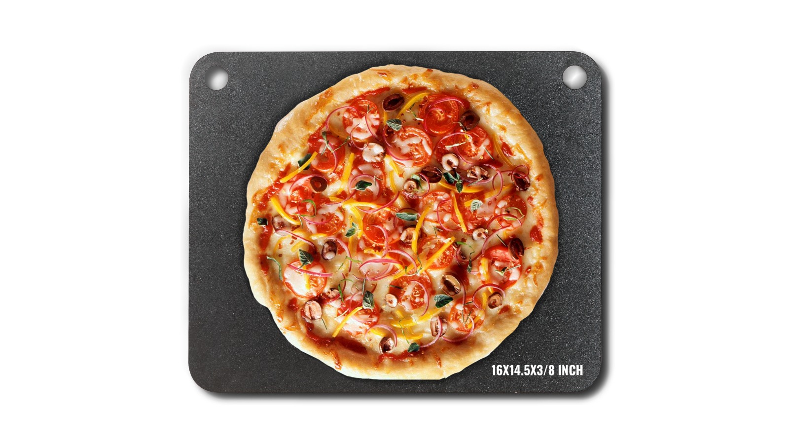 Vevor Pre-Seasoned Carbon Pizza Steel - 16 x 14.5 x 3/8-inch