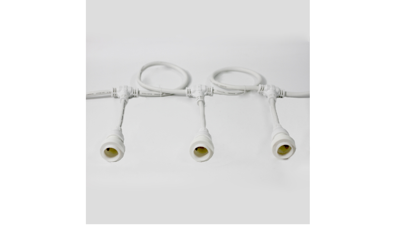 Lexi Lighting Outdoor Hanging Festoon Belt for String Light - White