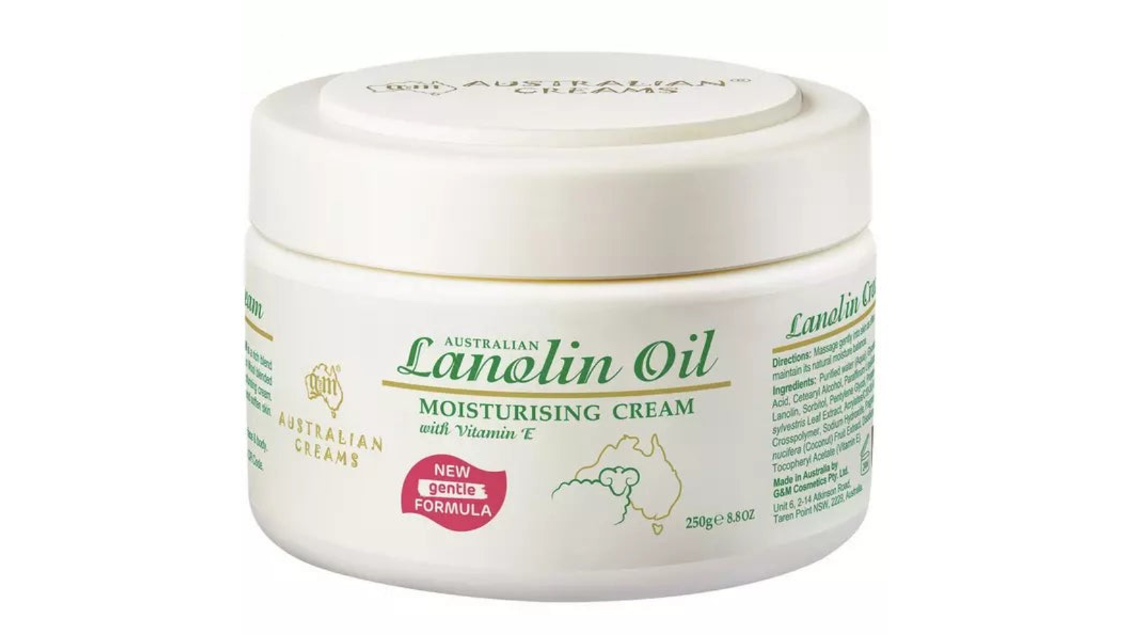 G and M 250g Australian Lanolin Oil Moisturising Cream