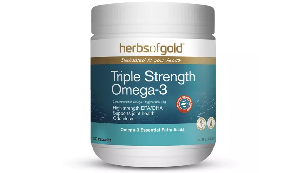 Herbs of Gold Triple Strength Omega-3 150 Capsules