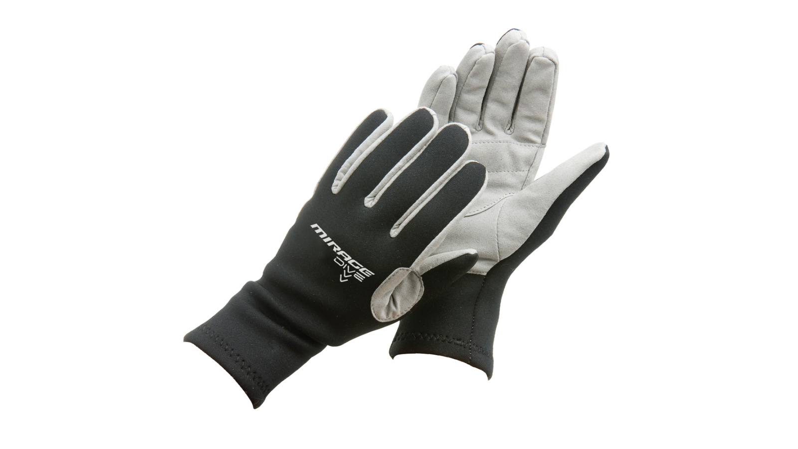 Mirage Large Neoprene Explorer Dive Gloves - Black/Grey