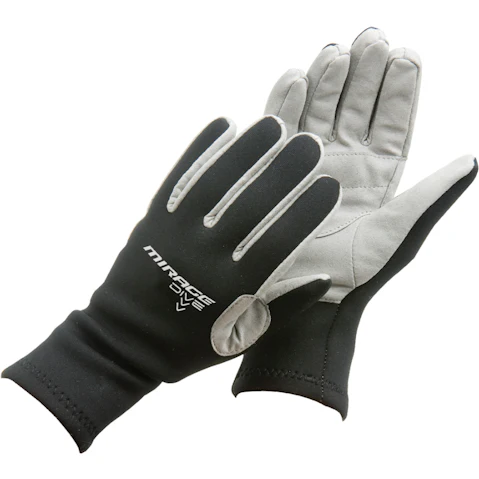 Mirage Medium Explorer Neoprene Dive Gloves - Black/Grey
