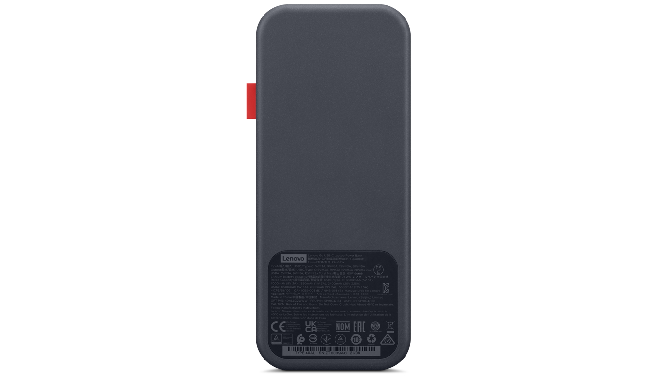 Lenovo Go USB-C 20000mAh Laptop Power Bank | Harvey Norman